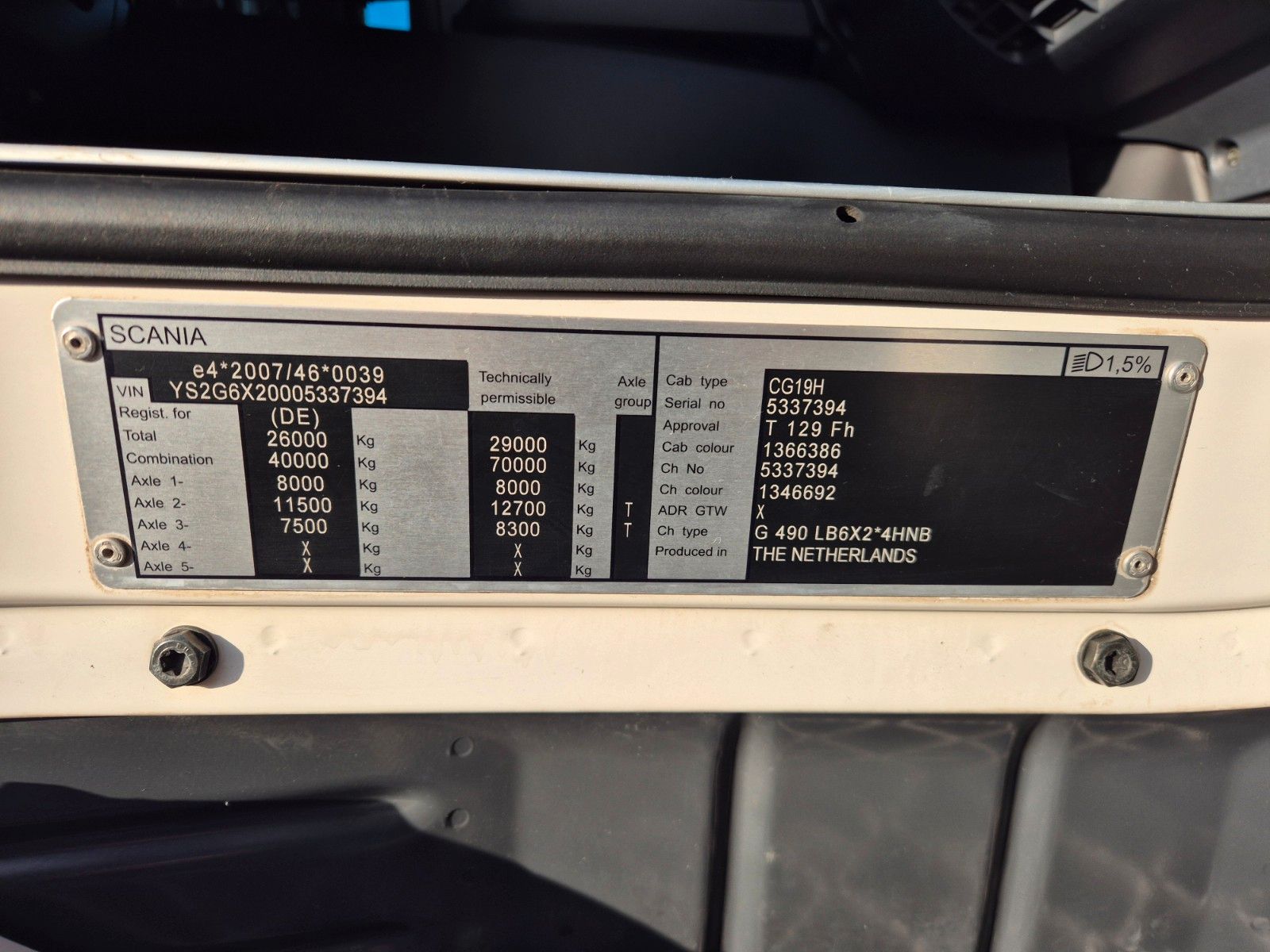 Fahrzeugabbildung Scania G490 LB6x2*4HNB Palfinger PK 18002-EH D Funk AHK