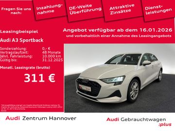 Audi Leasingangebot: Audi A3 Sportback advanced 30 TDI AHK virtual Navi