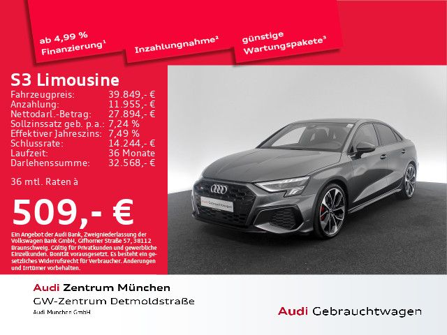 Audi S3 Limousine TFSI S tronic Pano/Kamera/Navi+/Vir