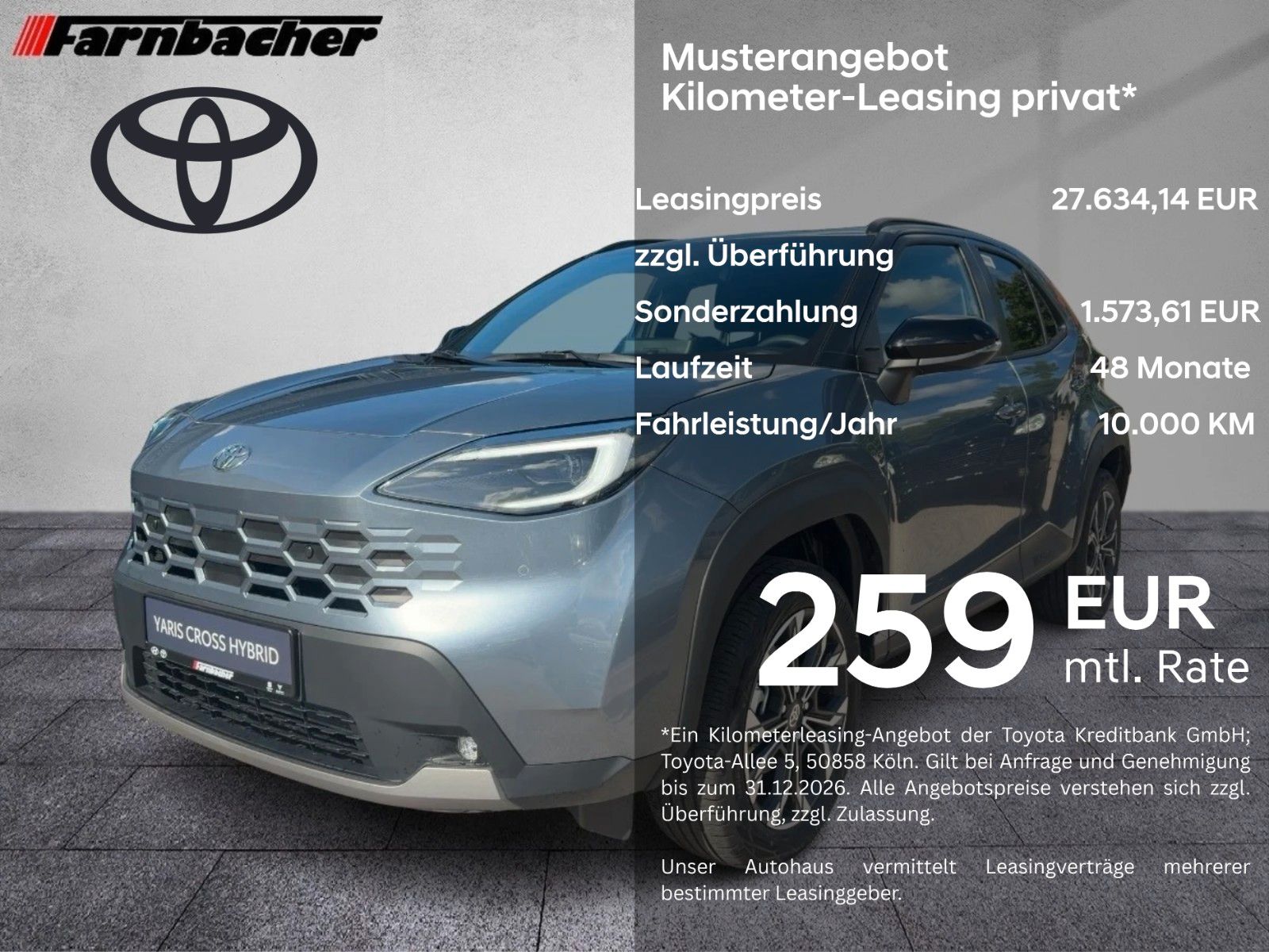 Fahrzeugabbildung Toyota Yaris Cross 1,5 Hybrid Teamplayer *Technikpaket*