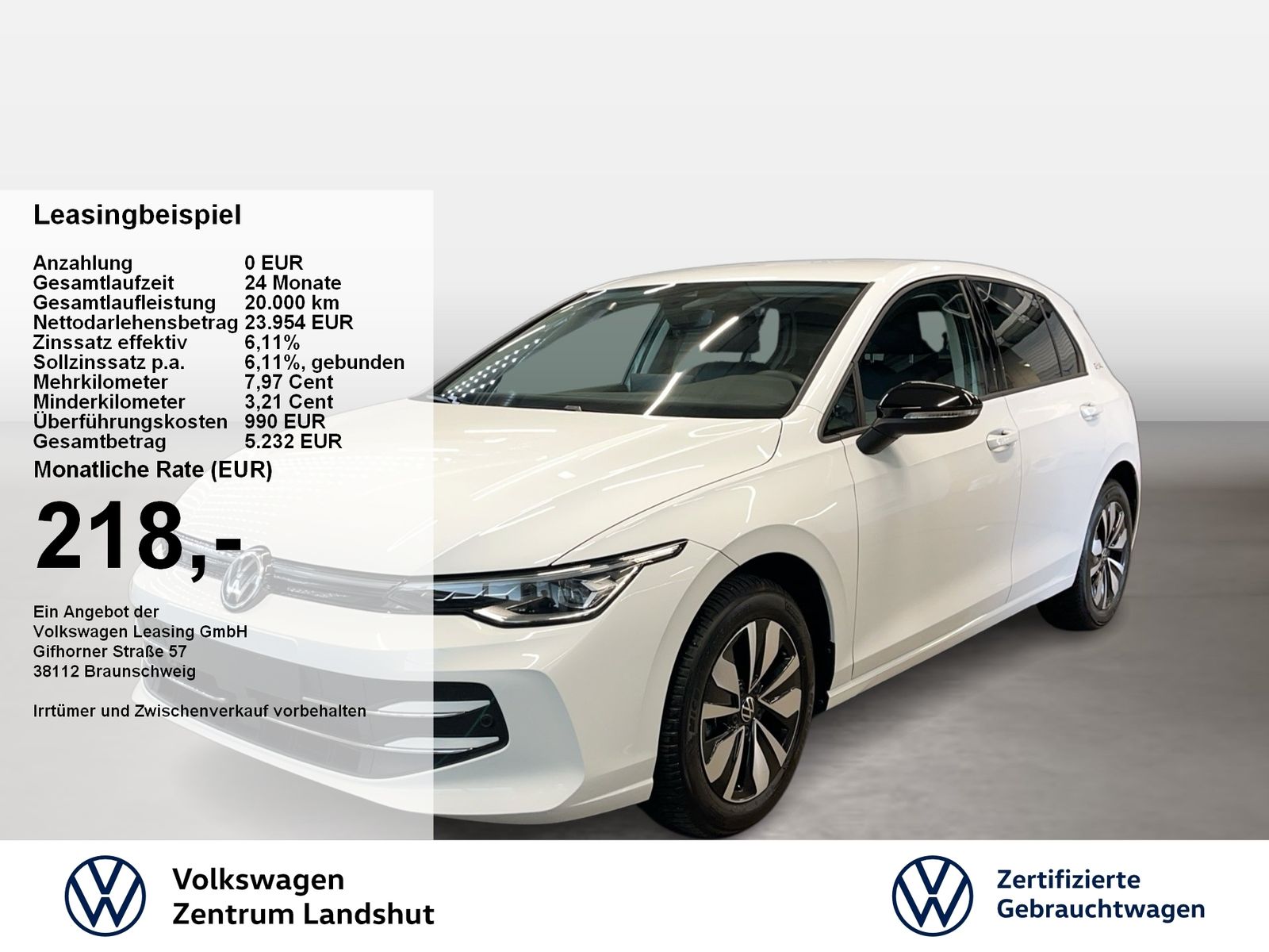 Volkswagen Golf VIII 1.5 TSI Life Goal ACC AHK DynLicht LED