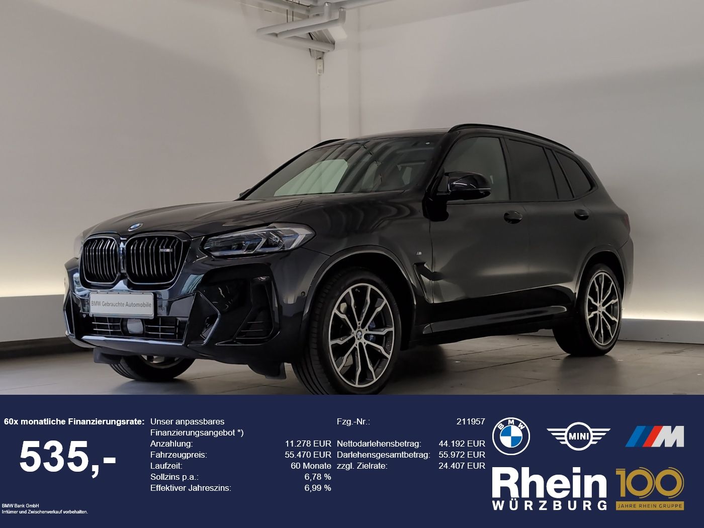 BMW X3 M40d Navi/Laser/AHK/360°/SHZ v+h/Pano/HuD/ACC