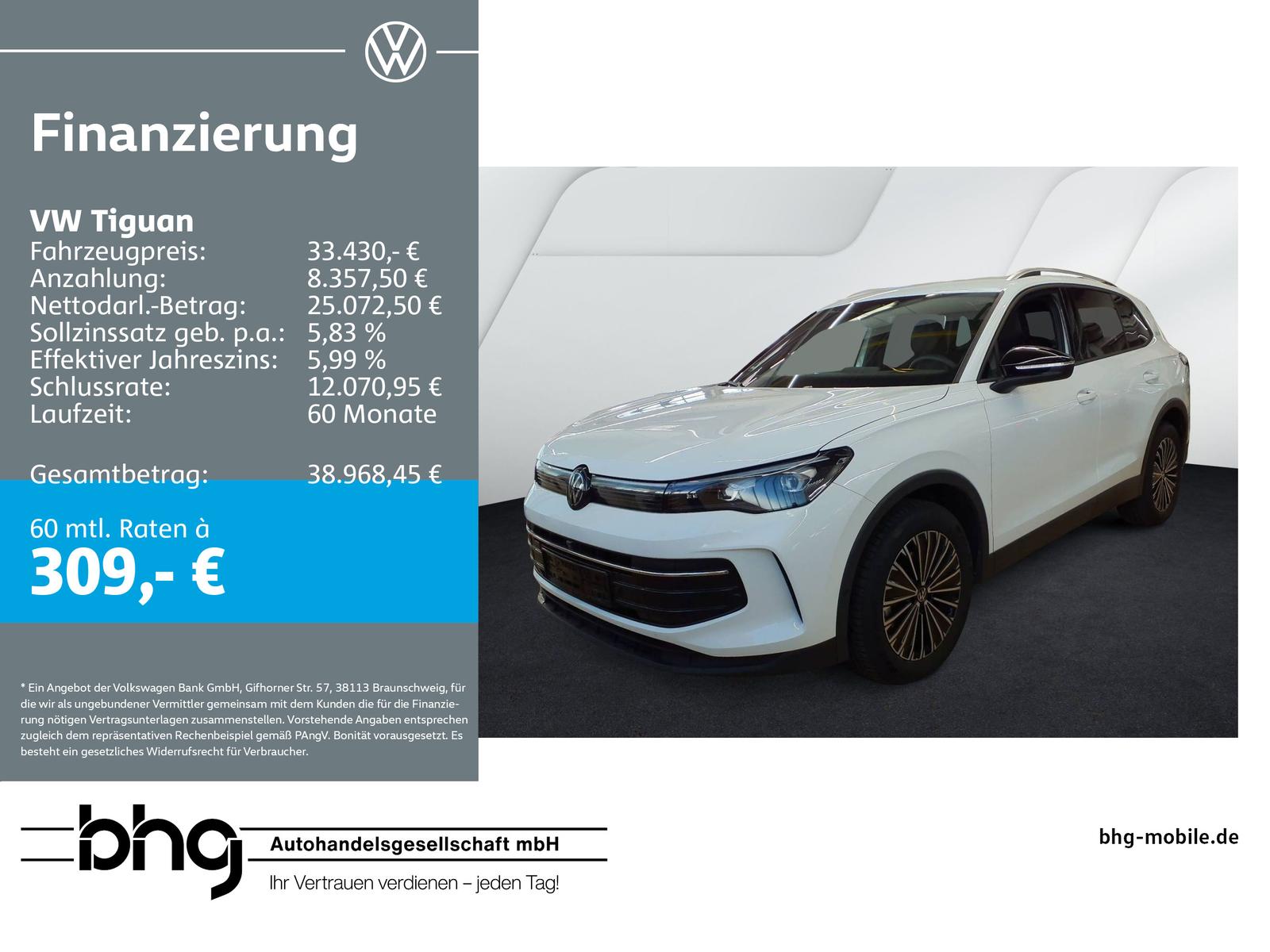 Volkswagen Tiguan Life 1,5 eTSI OPF  DSG