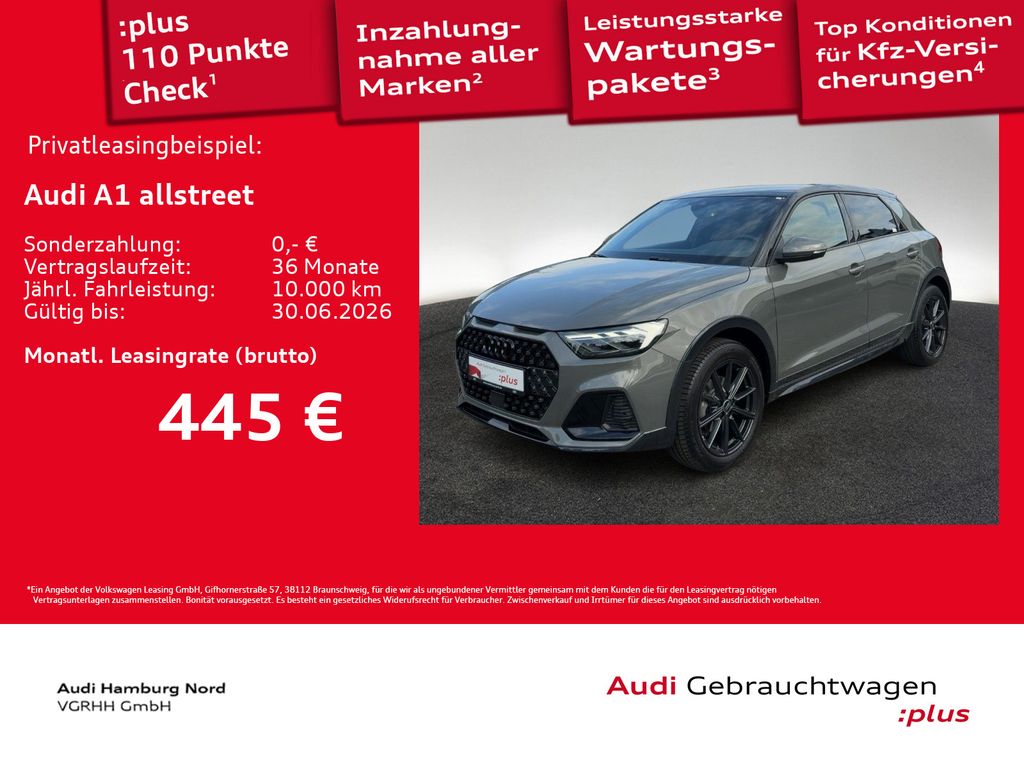 Abbildung Leasingangebot Audi A1 allstreet 35 TFSI S tronic S line Navi ACC