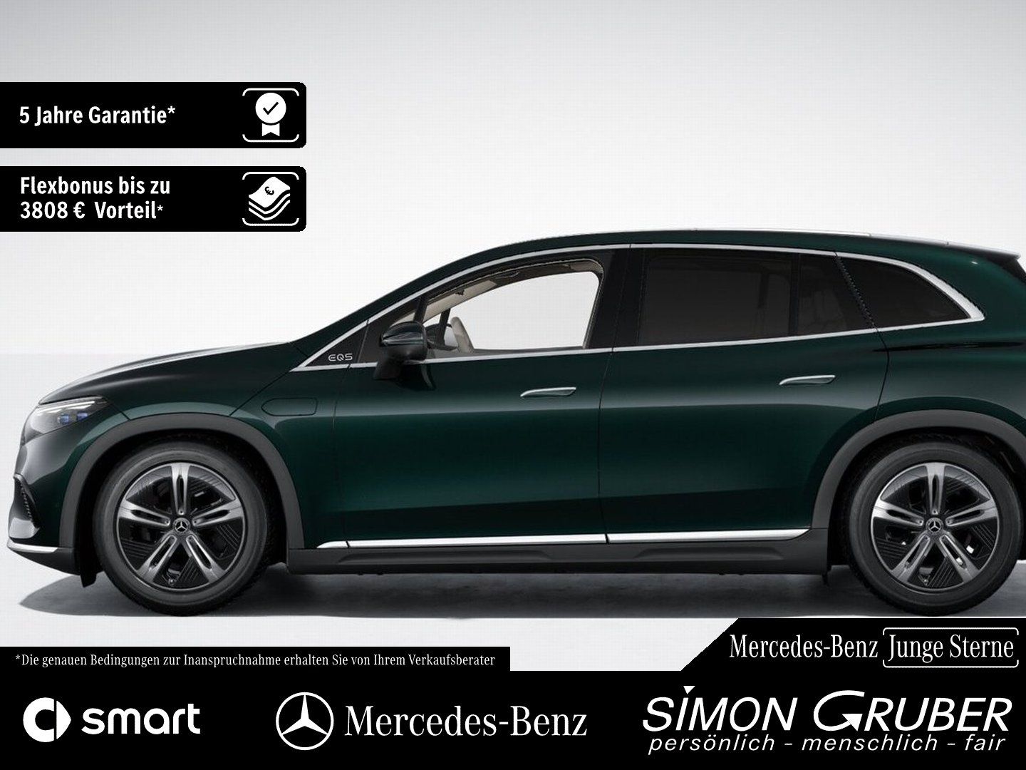 Fahrzeugabbildung Mercedes-Benz EQS 450 4M SUV Pano Burm Sitzklima Massage 7Sitz