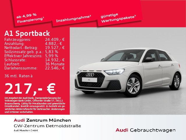 Audi A1 Sportback 25 TFSI S tronic LED/Virtual/SitzHz