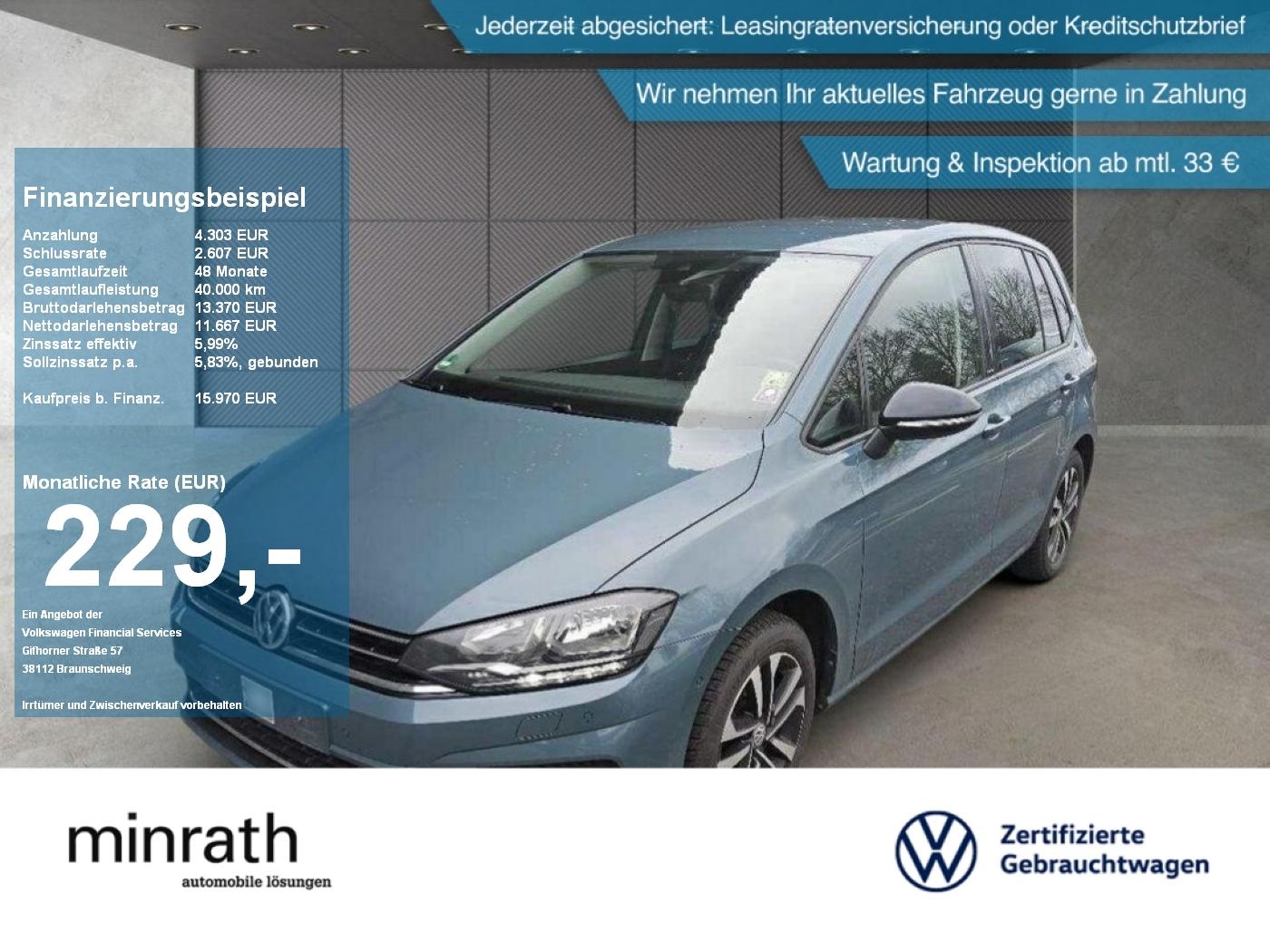 Volkswagen Golf Sportsvan IQ.DRIVE 1.5 TSI ACC+APP+SHZ+2xPD