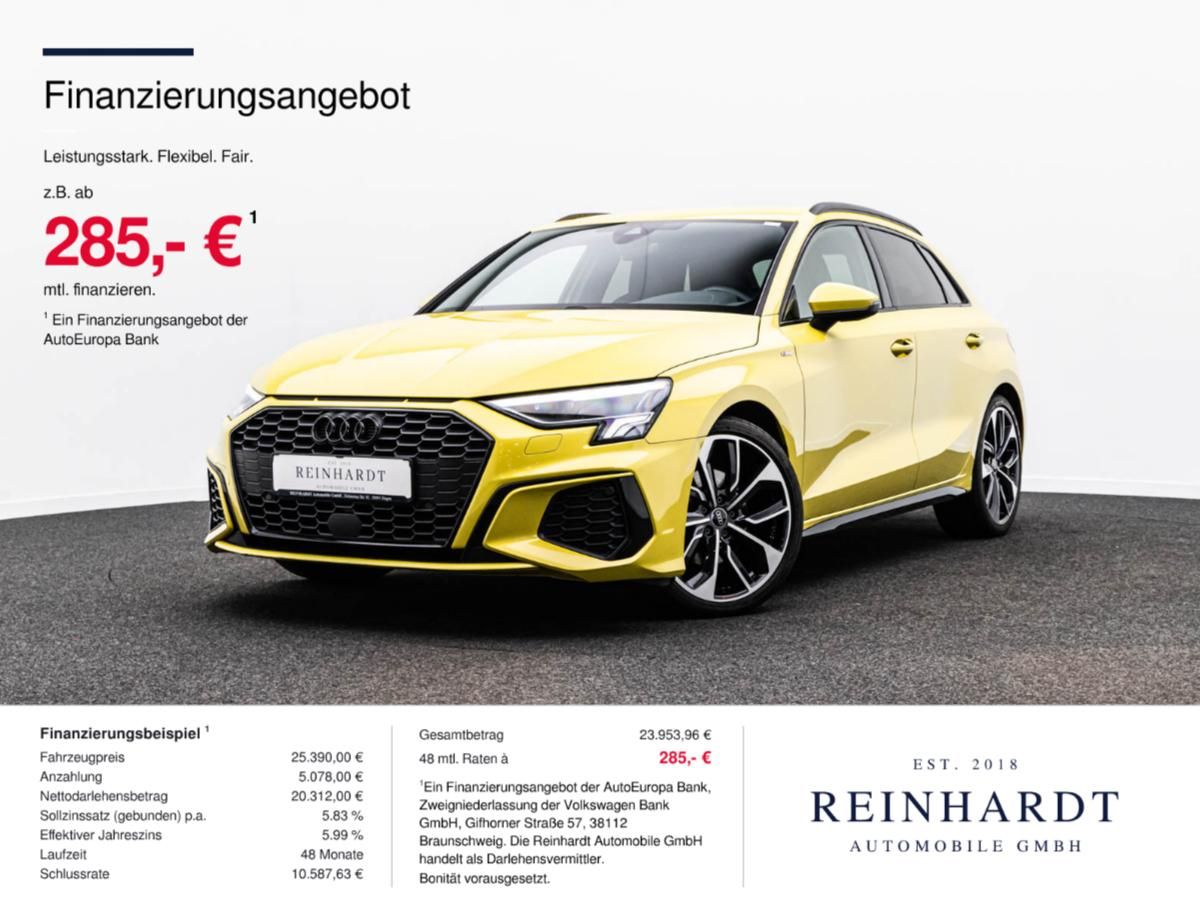 Audi A3 SPORTBACK 35TDi 2x S LINE BLACK 19Z./LED/DSP