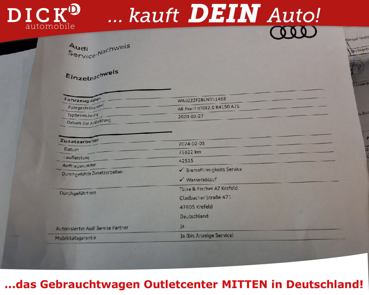 Fahrzeugabbildung Audi A6 Av. 40d Quatt S LINE/LED+/NAVI/SHZ/PANO/8Fa