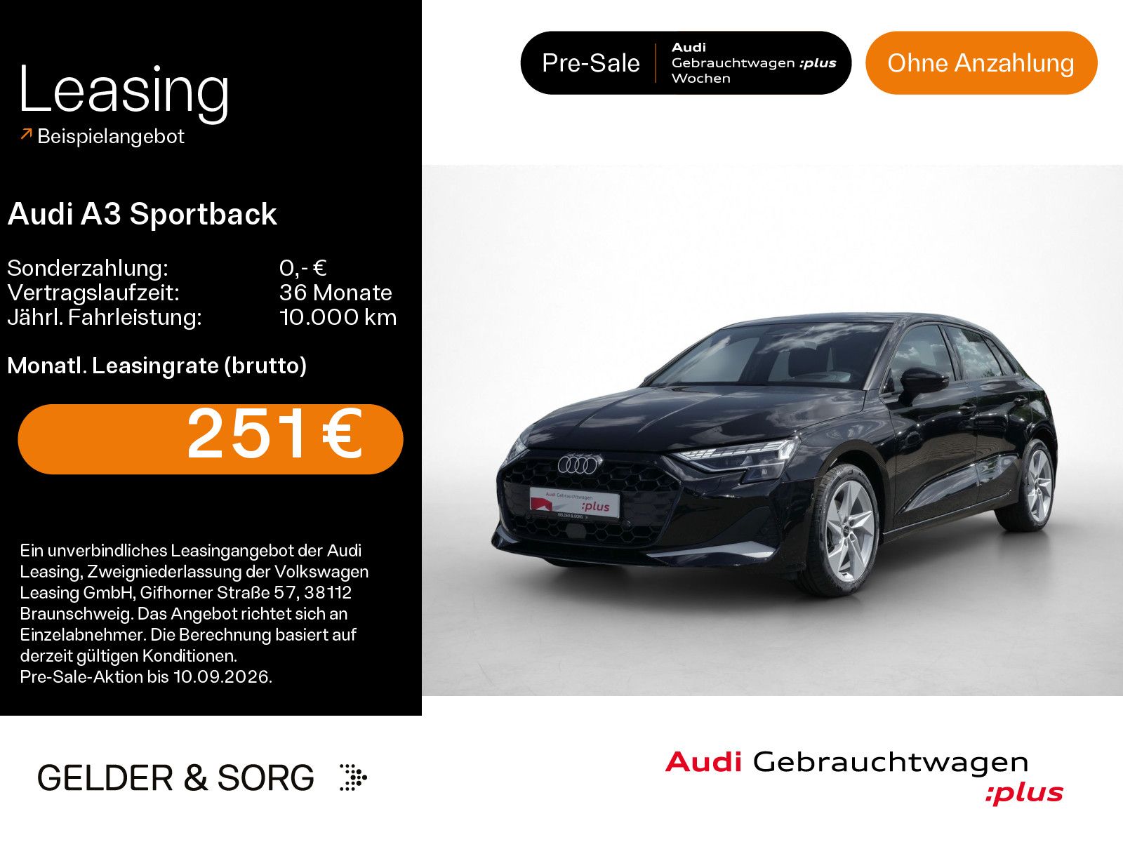 Audi A3 Sportback 35 TDI advanced LED*SONOS*HuD*RFK