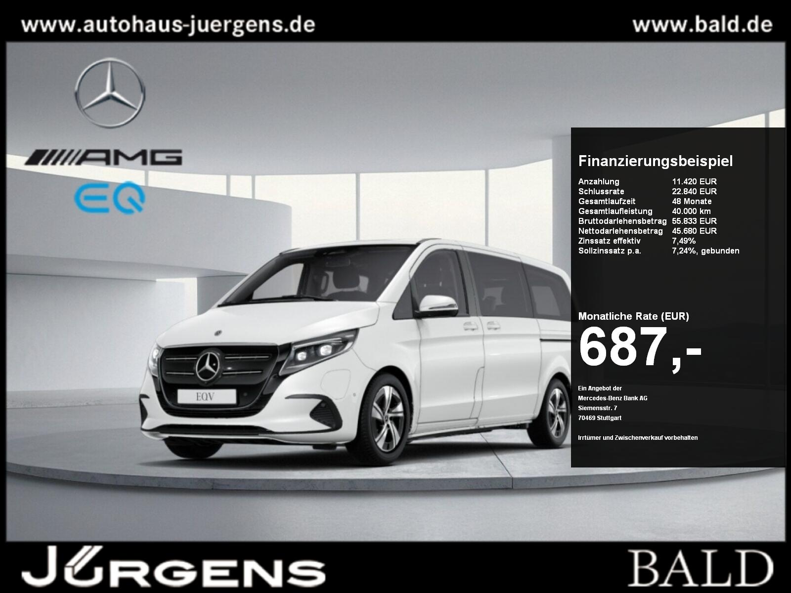 Mercedes-Benz EQV 300 lang/MBeam/Totwinkel/Navi/Distr/Kamera