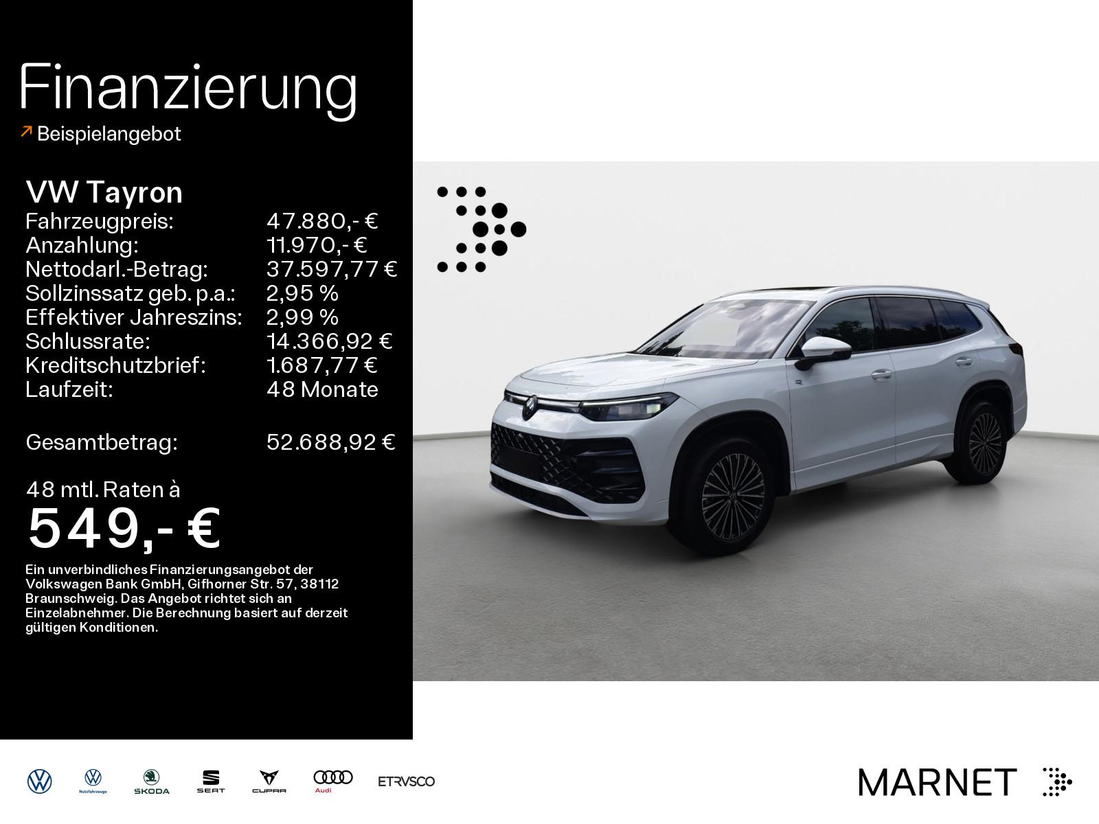Volkswagen Tayron 2.0 TDI 4M DSG R-Line AHK*RFK*APP*NAV*LED
