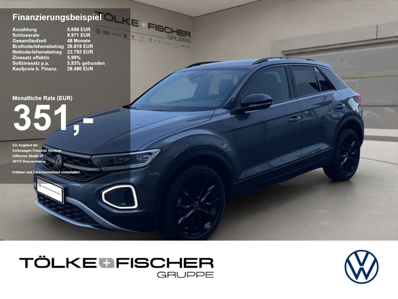 Volkswagen T-Roc 2.0 TDI Style Pano ACC AUT Kam. Pano LED