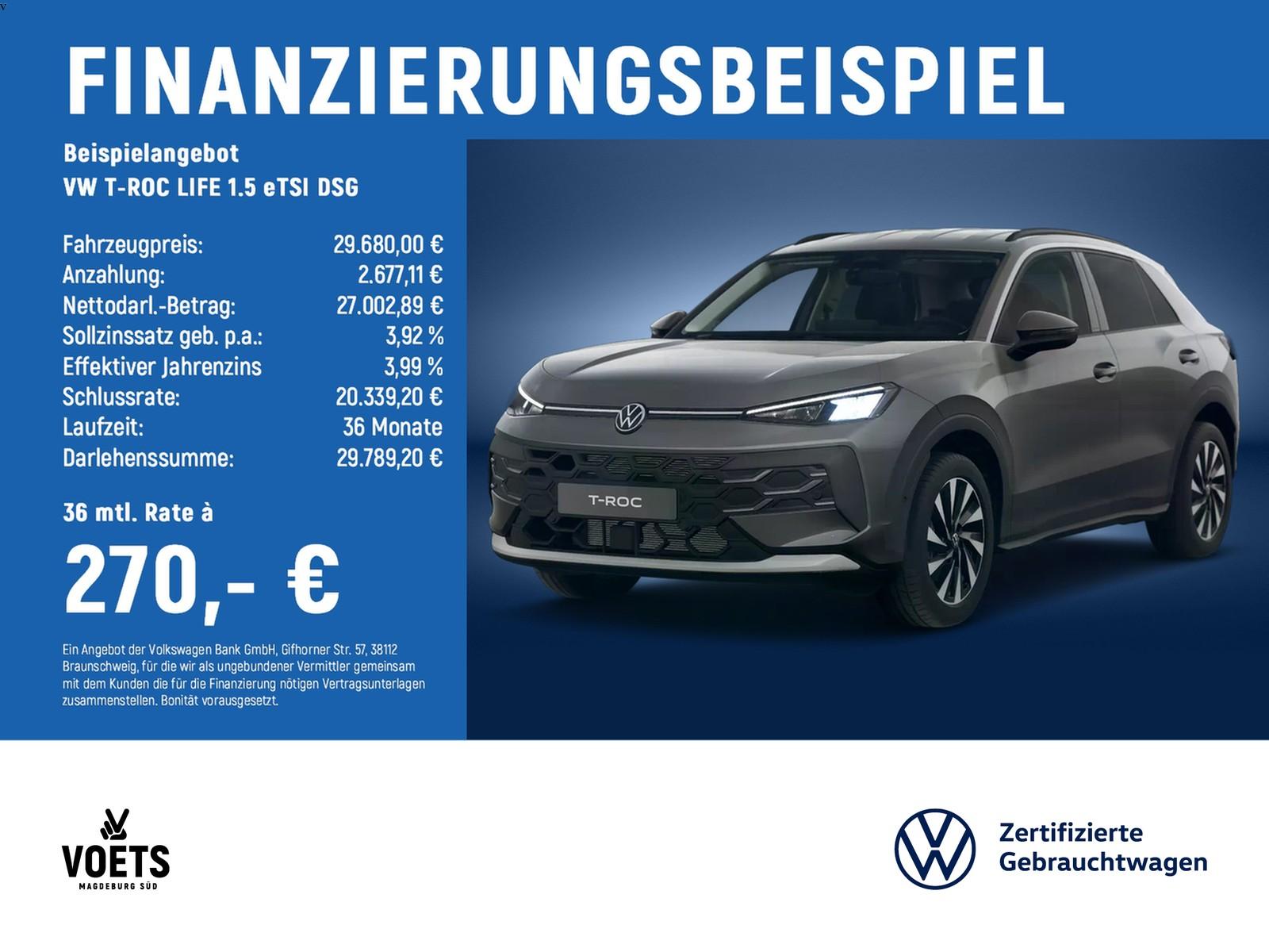 Volkswagen T-Roc LIFE 1.5 eTSI DSG LED+NAVI+KAMERA+ACC+IDA, миниатюра 18