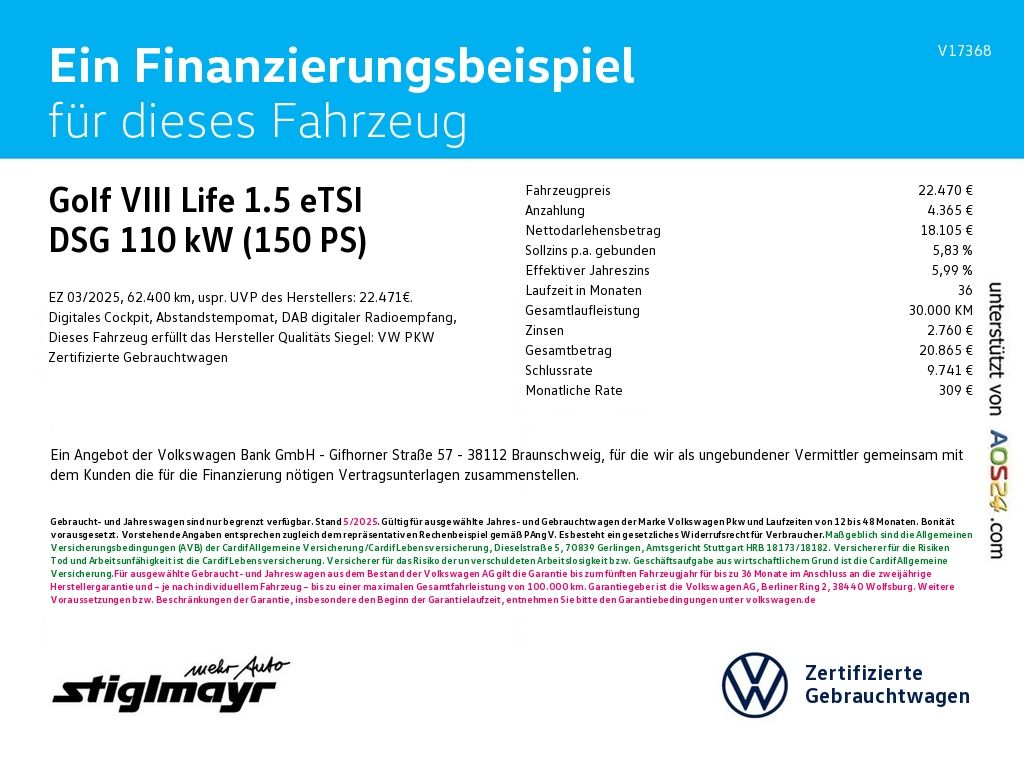 Volkswagen Golf VIII Life 1.5 eTSI DSG ACC APPS LED foto 2