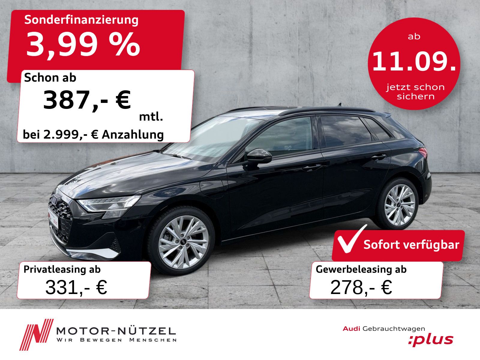 Audi A3 Sportback 40 TFSI e S-TR ADVANCED MATRIX+AHK