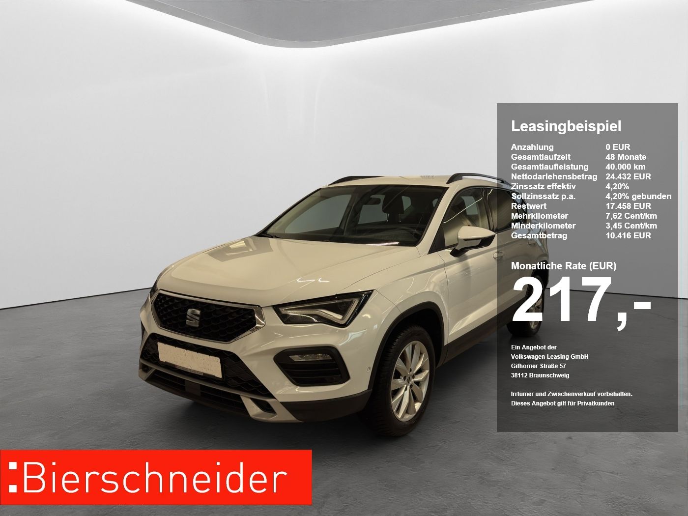 SEAT Ateca 1.0 TSI Style LED NAVI ACC SIDEASS PARKASS