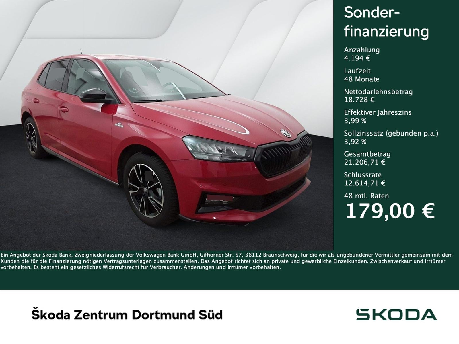 Skoda Fabia 1.5 MONTE CARLO CAM NAVI CARPLAY SITZHEIZ.