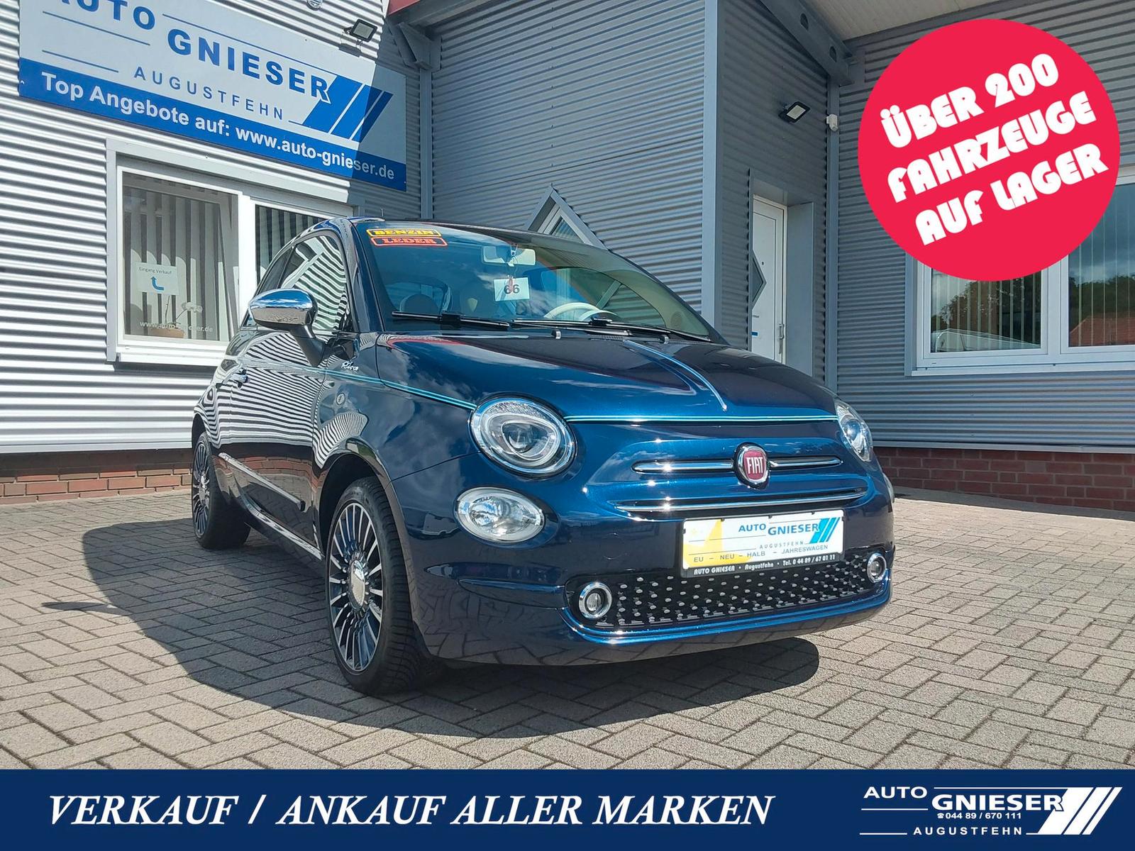 Fiat 500 1.2 8V Riva LEDER/PANO/PDC/GJR 51 kW (69 ...