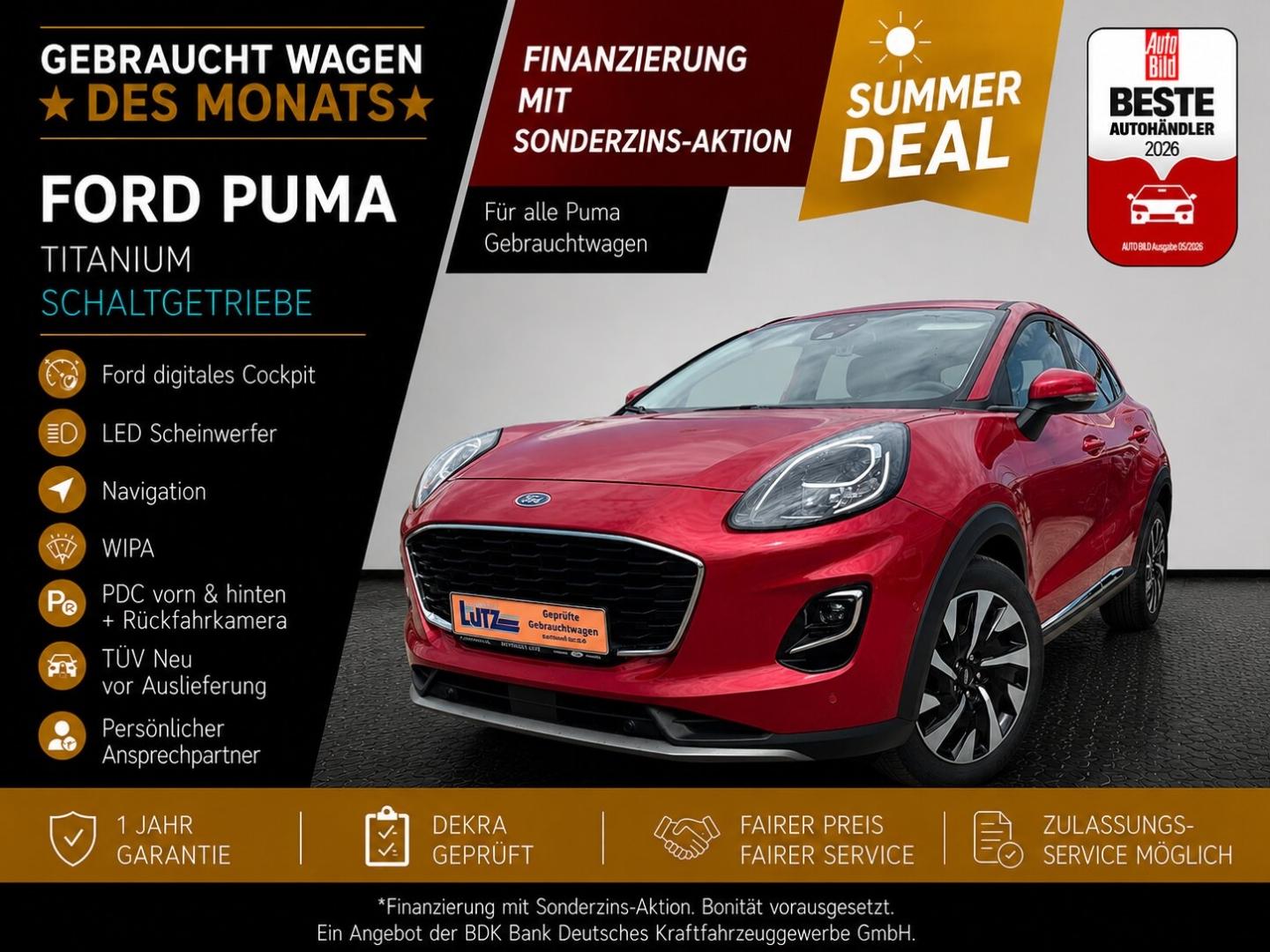 Ford Puma Titanium Klima LED Wipa PDC Kamera Navi