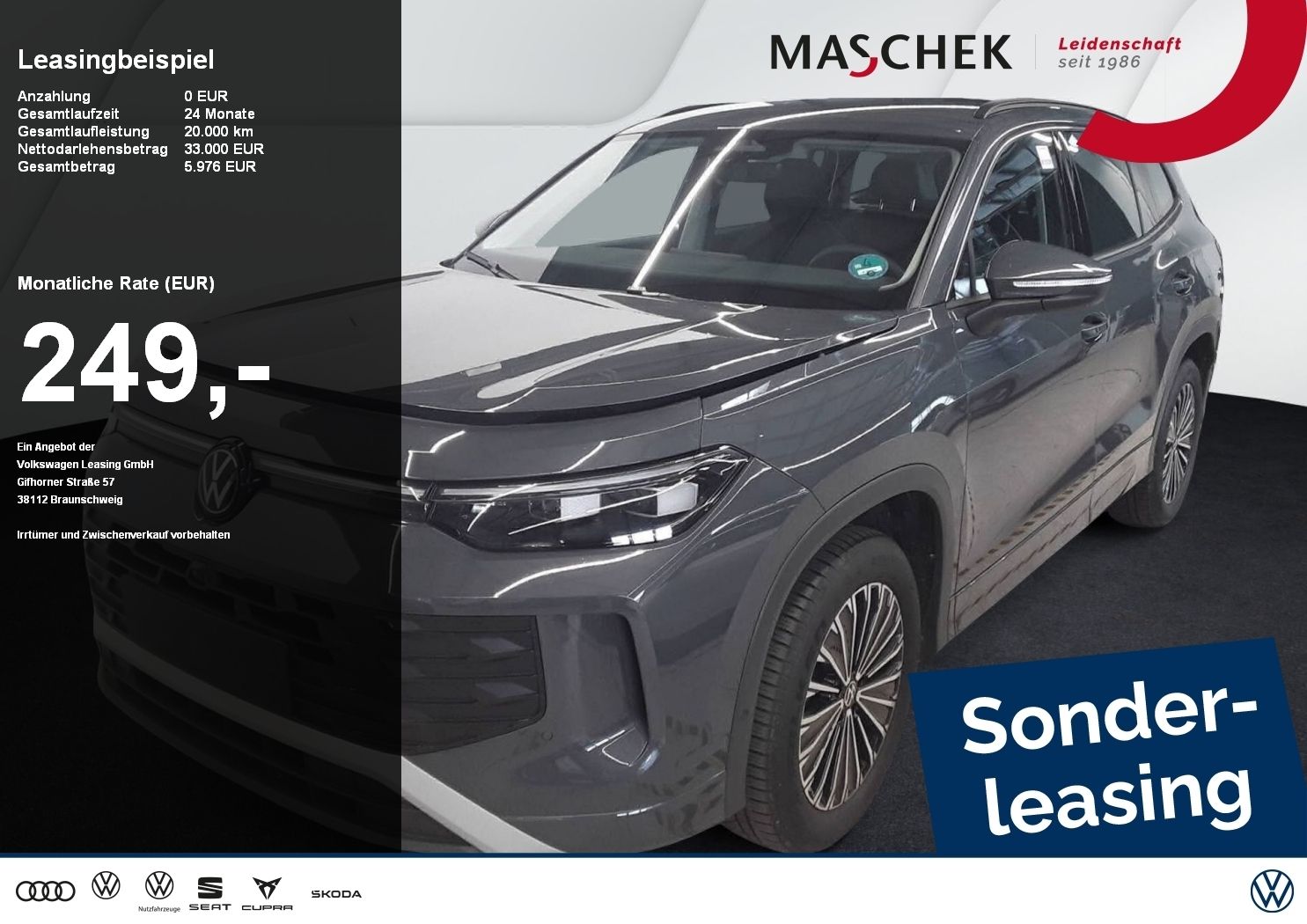 Volkswagen Tayron Life 1.5 eTSI Sonderleasing! 7-Sitze Navi