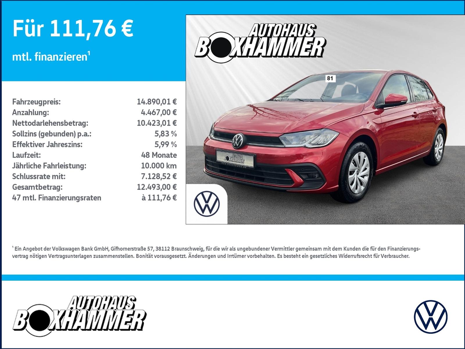 Volkswagen Polo  1,0 MPI Life NAVI+TEMPOMAT+KLIMA+SHZ