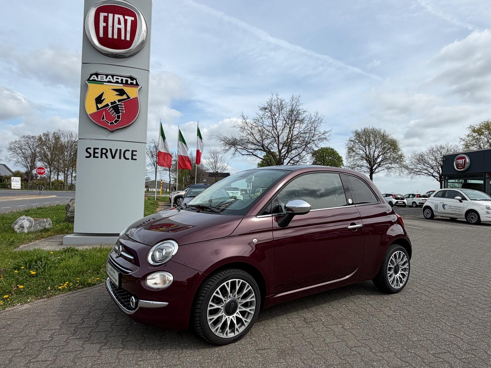 Fiat 500 1,2 8V Mirror Carplay Allwetter Tempom.