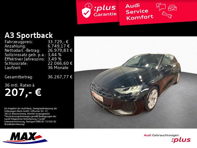 A3 Sportback 35 TDI S-LINE LED+KAMERA+VCP+PDC+
