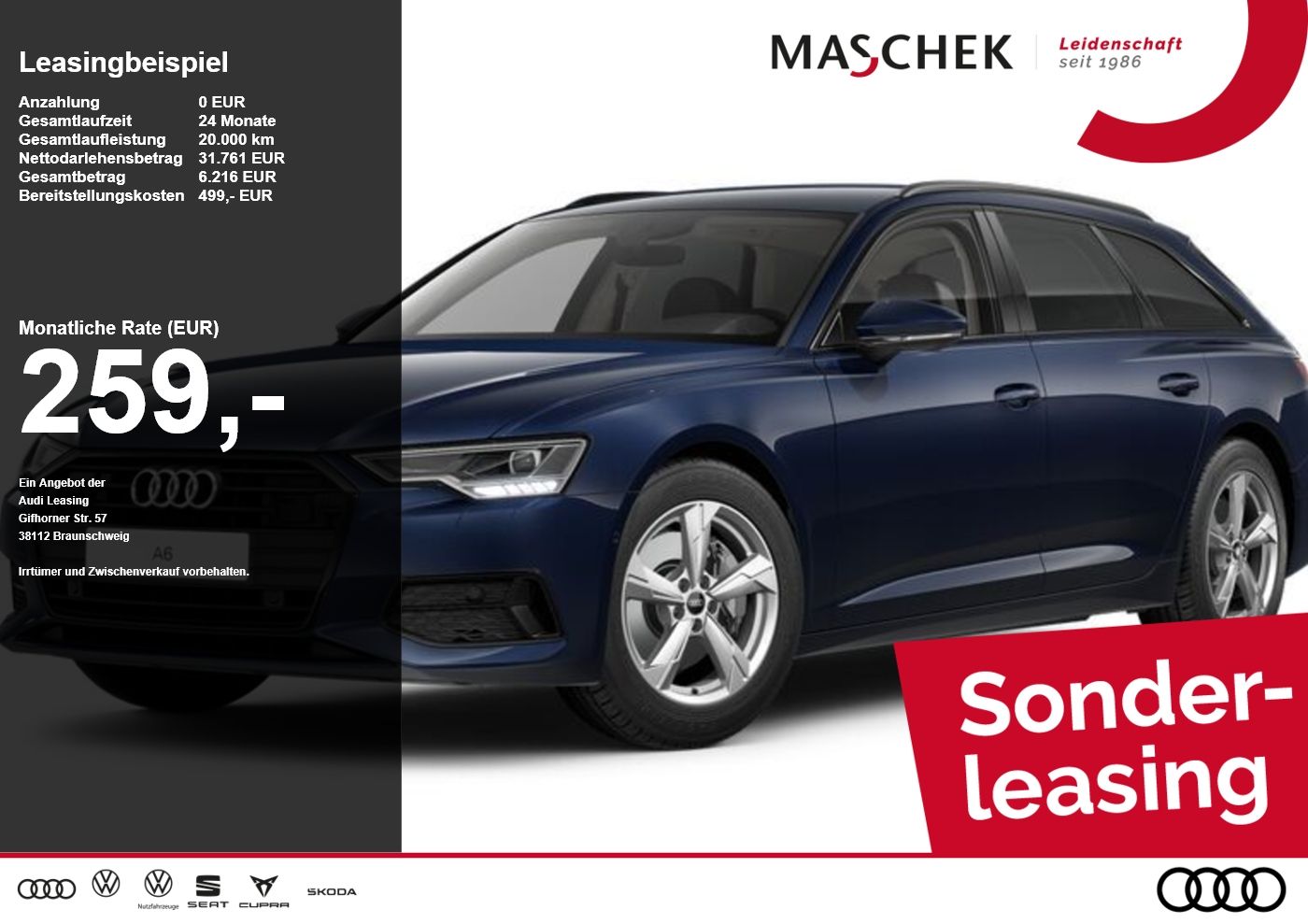 Audi A6 Avant *Sonderleasing* 45 TFSI S tronic Navi R