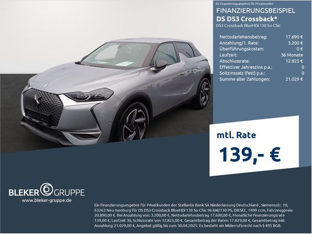 DS Automobiles DS3 Crossback BlueHDi 130 So Chic