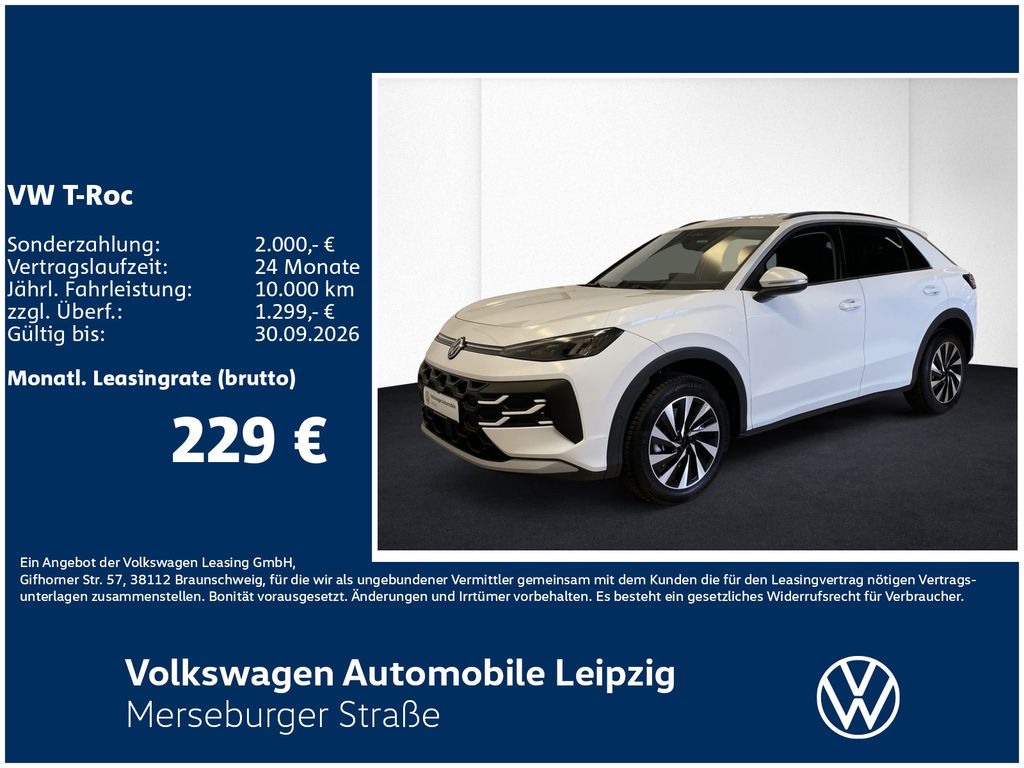 T-Roc Life 1.5 eTSI 85 kW Preisvorteil 6253 €