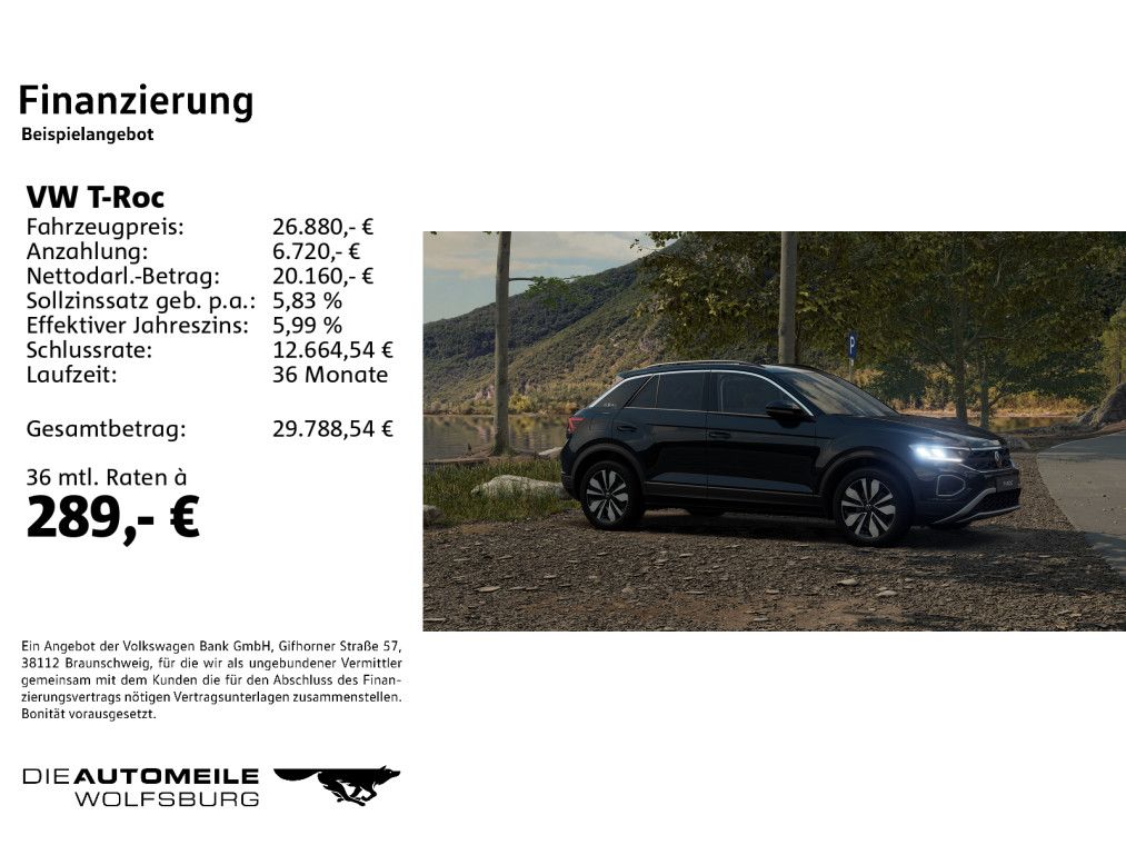 Volkswagen T-Roc 1.5 TSI DSG Goal AHK Rückkam ACC foto 2