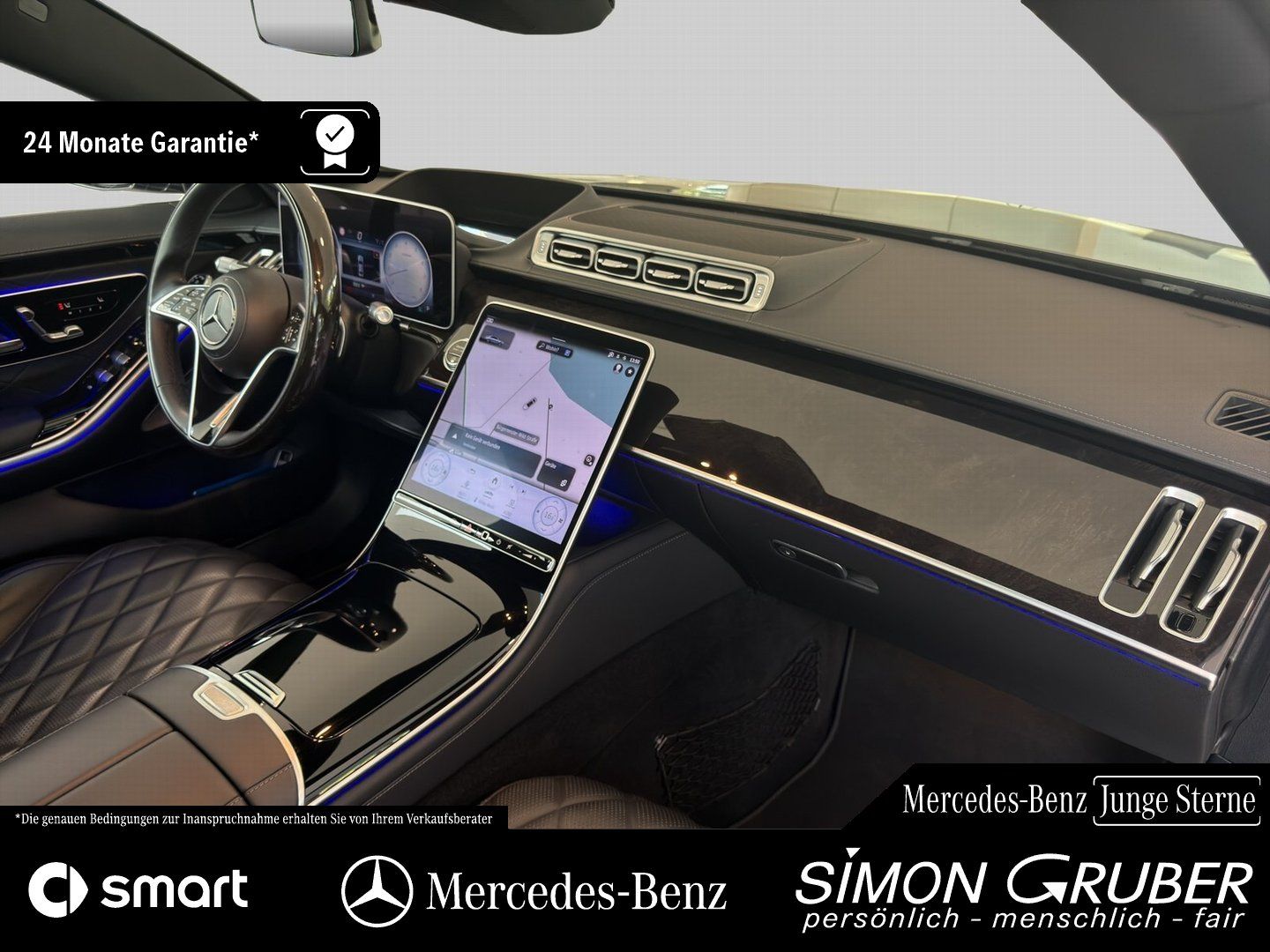 Fahrzeugabbildung Mercedes-Benz S 450 4M lang Pano Burm TV Nappa HUD Digital AHK