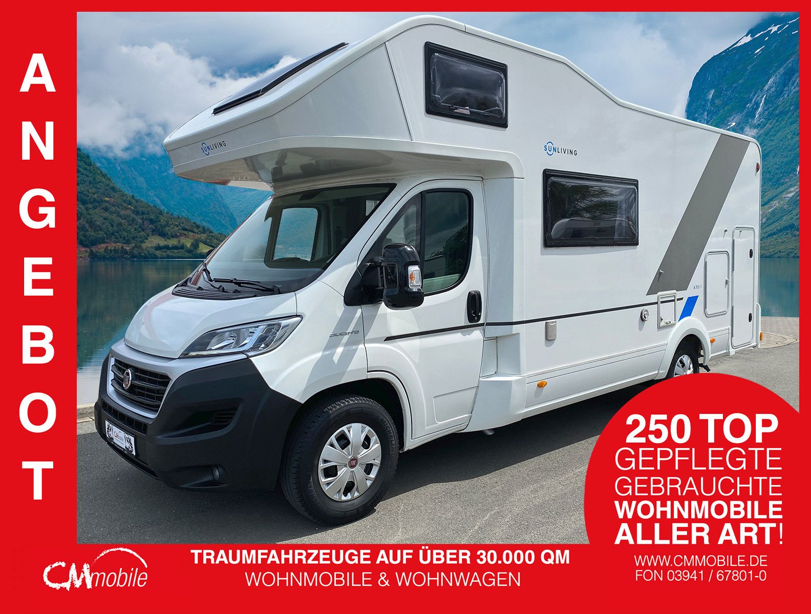 Sun Living
 A 70 Dk - Etagenbett - 7 Schlaf/Sitzplätze -
