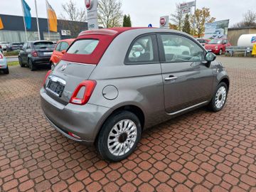 Fiat 500 Cabrio- 7" DAB Radio-Verdeck Rot