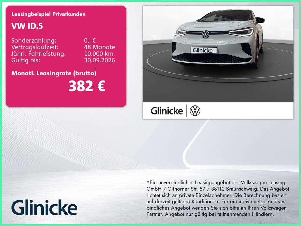 Volkswagen ID.5 GTX 4M Pano Matrix LM 20" Navi RFK ACC Wärm