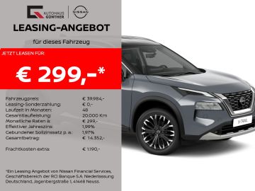 Nissan Leasingangebot: Nissan X-Trail TEKNA 165PS Automatik Winter/HUD/360°/Na