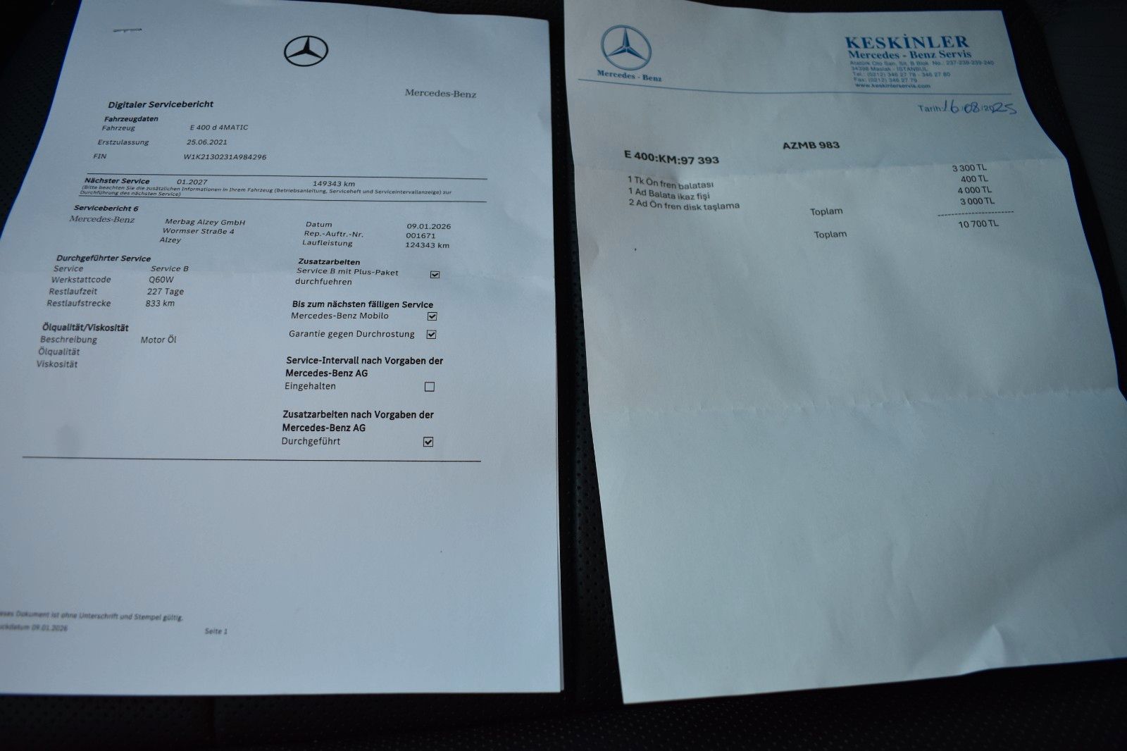 Fahrzeugabbildung Mercedes-Benz E 400d  Lim. 4Matic designo Multibeam AMG Line