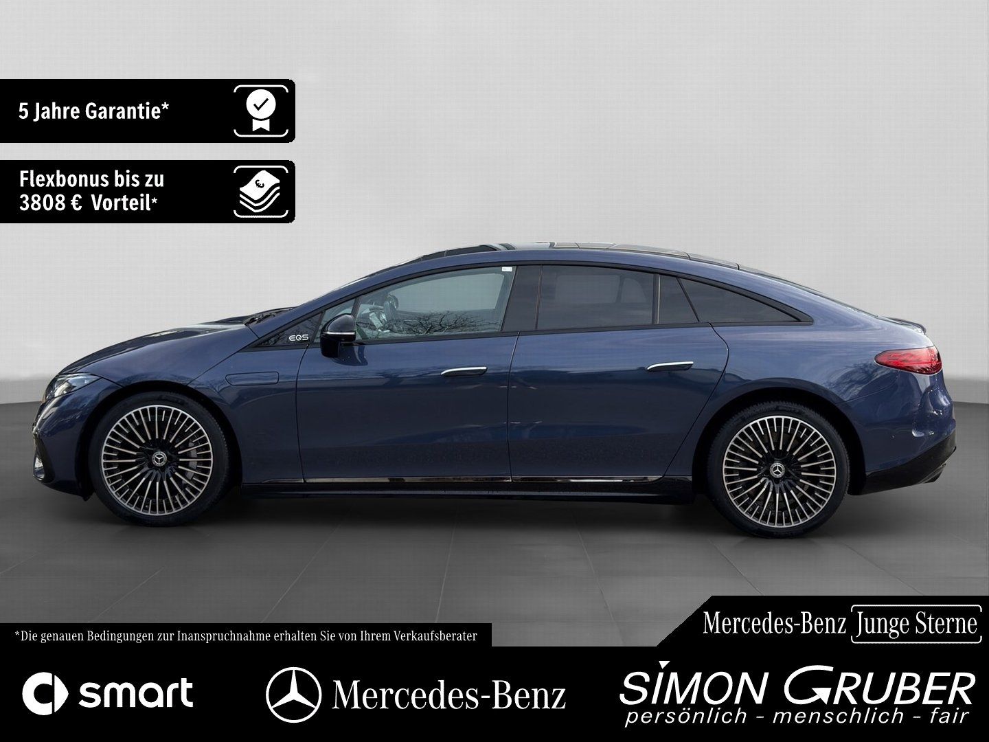 Fahrzeugabbildung Mercedes-Benz EQS 350 AMG Pano HUD DigiLight HaL Burmes 21Zoll