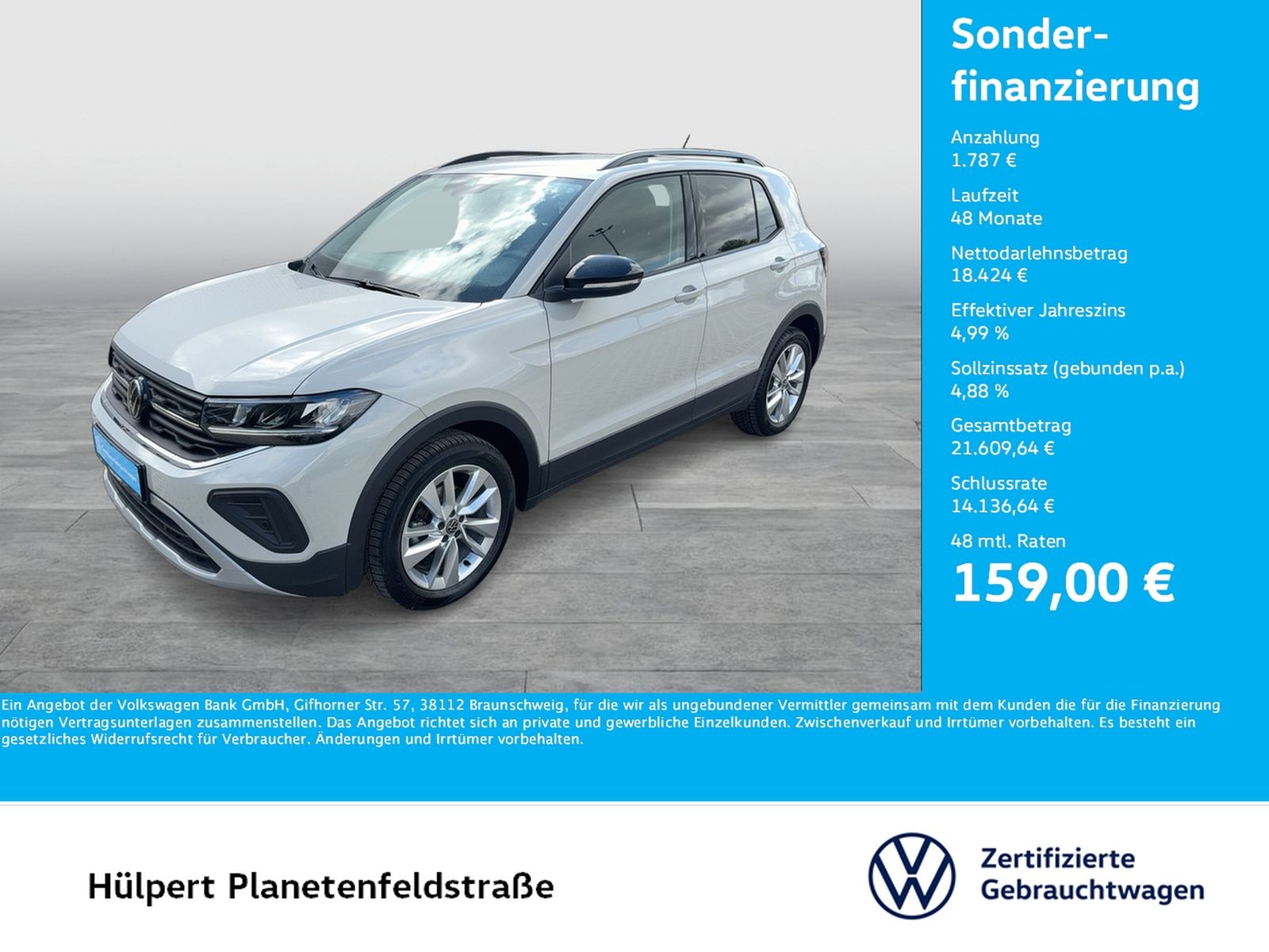 Volkswagen T-Cross 1.0 GOAL ACC LM17 CARPLAY SITZHEIZUNG