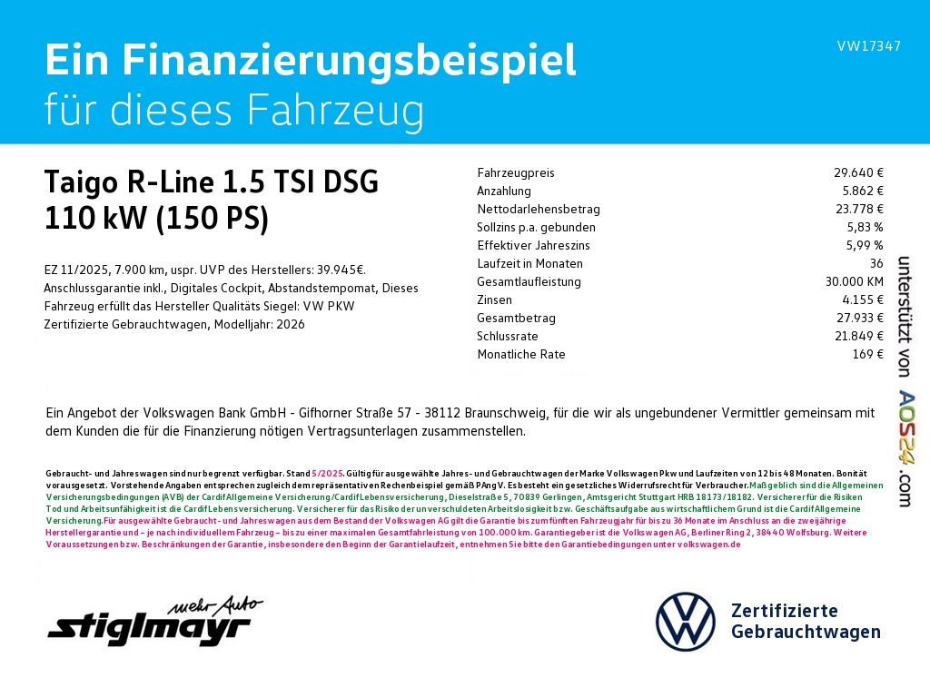 Volkswagen Taigo R-Line 1.5 TSI DSG ACC AHK IQ.LIGHT NAVI foto 2