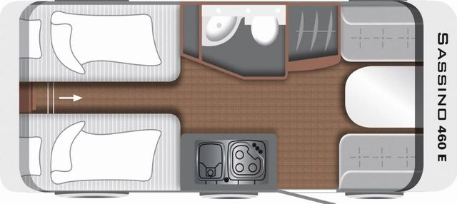 LMC Sassino 460E Modell 2025 mit Einzelbetten