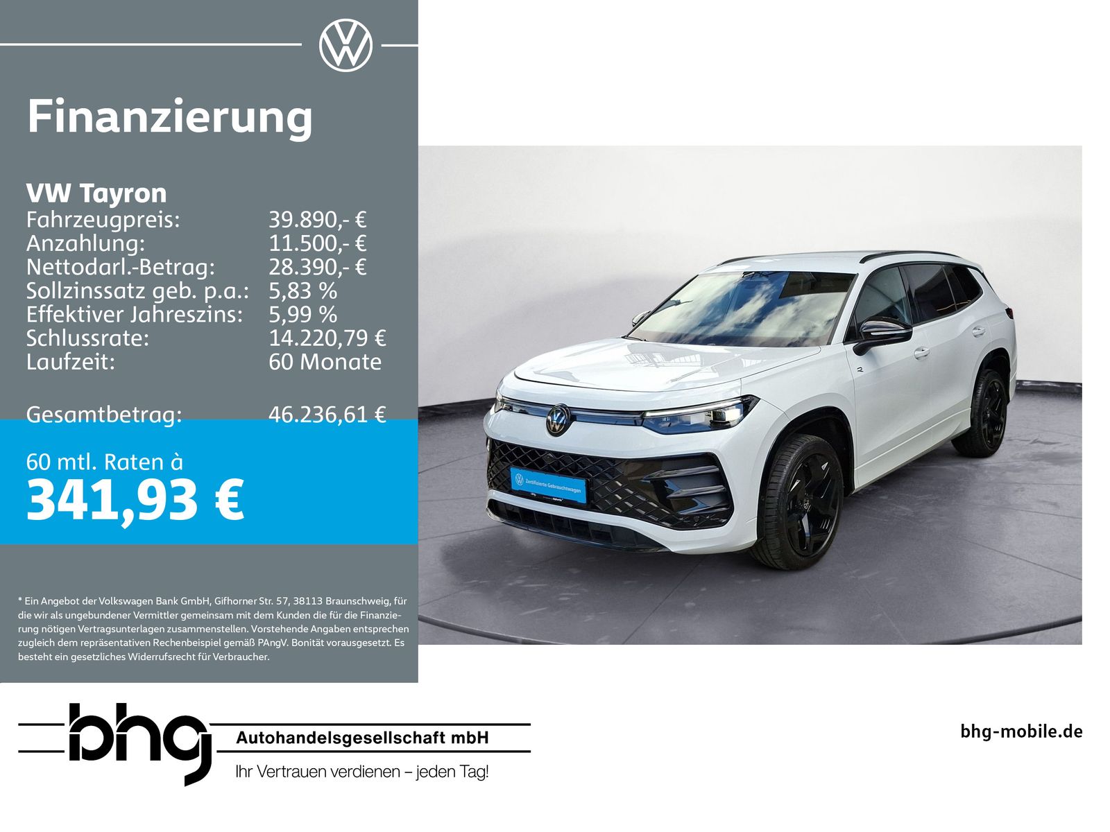 Volkswagen Tayron 2.0 TDI DSG R-Line