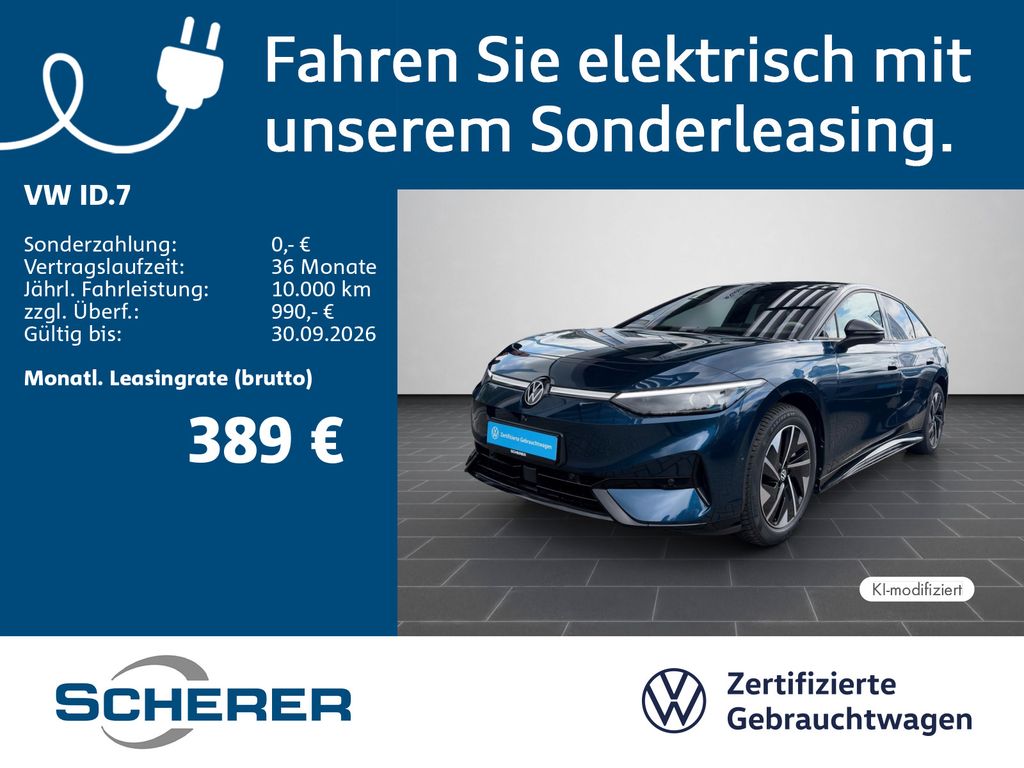 Volkswagen ID.7 Pro 82kWh SOH:100% AHK RFK NAVI MATRIX 5J.G
