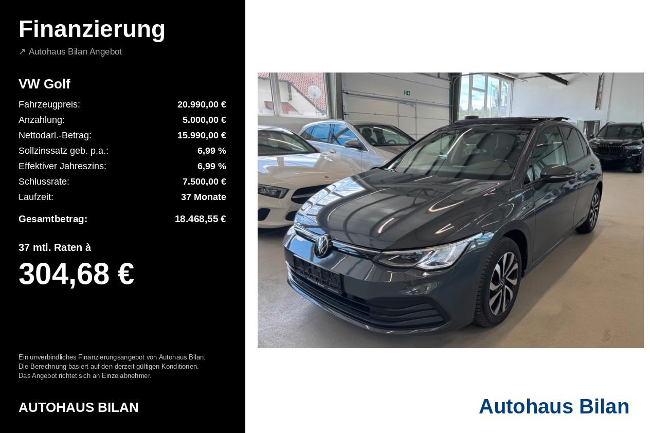 Volkswagen Golf VIII Pano Kamera ACC Ambiente