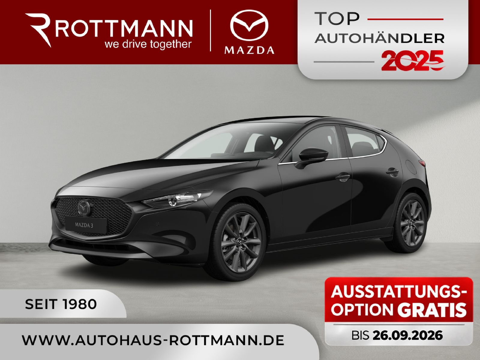 Mazda 3 2027 140ps CENTRE-Line NAVI KeyLess Qi ACC HUD