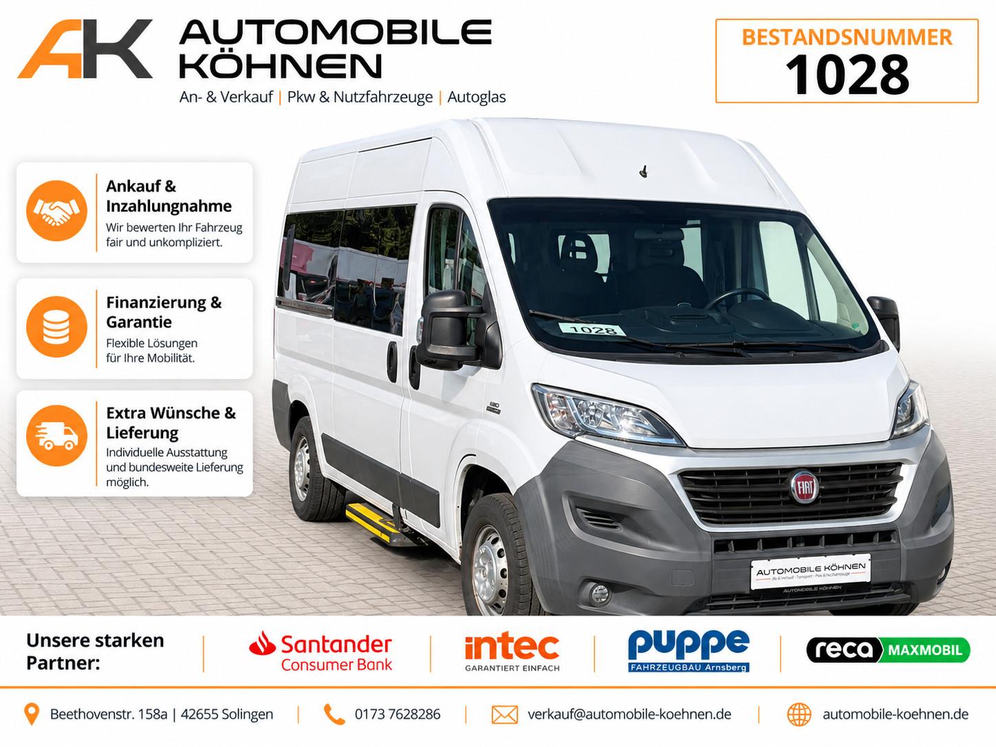Fiat Ducato L2H2 9 Sitzer RAMPE / ROLLSTUHL / VERGLAS