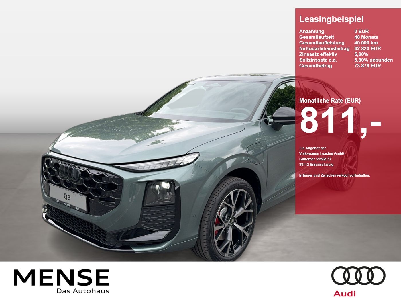 Audi Q3 Sportback e-hybrid 200 kW S tronic Matrix AHK