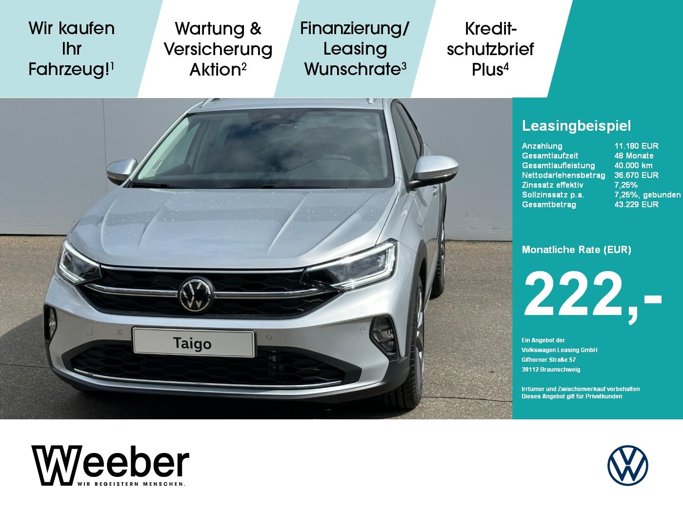 Volkswagen Taigo 1.0 l TSI DSG Style AHK Navi LED PDC