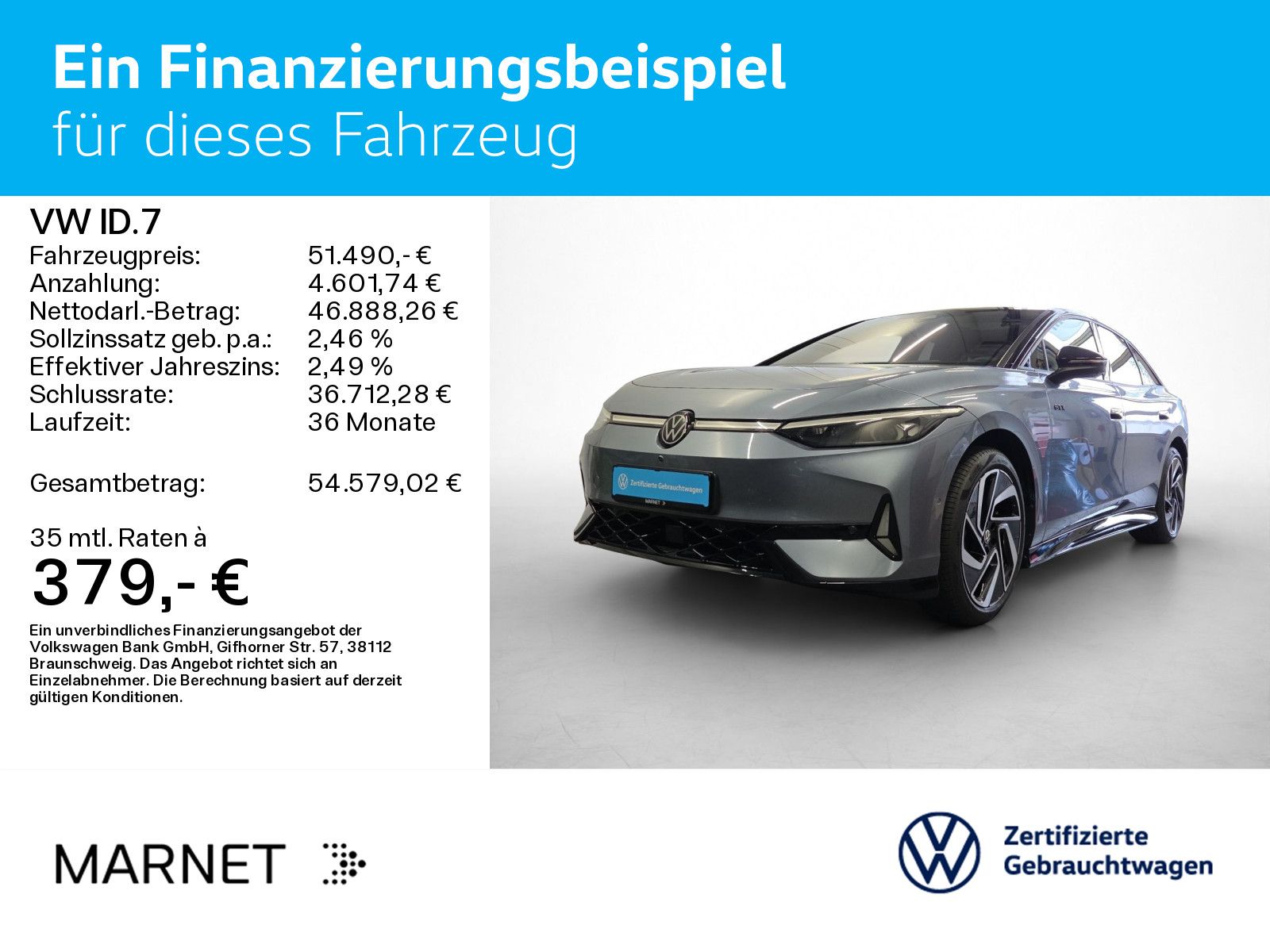 Volkswagen ID.7 GTX Navi Wärmep. IQ-Light IQ-Drive Pano DCC foto 2